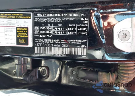 2015 Mercedes-Benz Gl 450 4Matic from USA, damaged, VIN 4JGDF6EE7FA461380